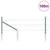 vidaXL Poste de Valla Verde 100 x 0,4 m (malla de 50 mm) Acero y PVC