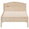 vidaXL Estructura de cama sin colch&oacute;n madera maciza pino 75x190 cm