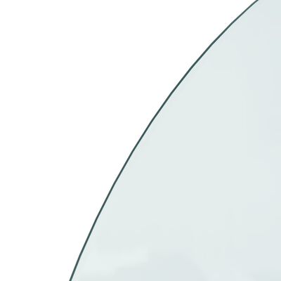 vidaXL Placa de vidrio para chimenea semicircular 1000x500 mm