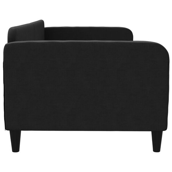 vidaXL Sof&aacute; cama sin colch&oacute;n tela negro 90x190 cm