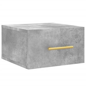 vidaXL Mesita de noche de pared color gris hormig&oacute;n 35x35x20 cm