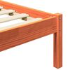 vidaXL Estructura de cama Marr&oacute;n cera 205,5 x 155,5 x 100 cm