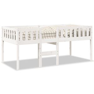 vidaXL Cama para ni&ntilde;os sin colch&oacute;n madera maciza pino blanca 75x190 cm