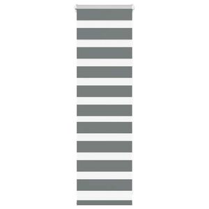 vidaXL Estor cebra gris oscuro 40x100cm tejido ancho 35,9 cm poli&eacute;ster