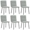 vidaXL Sillas de comedor giratorias 6 uds terciopelo gris claro