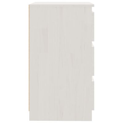 vidaXL Mesitas de noche 2 uds madera maciza de pino blanco 60x36x64 cm