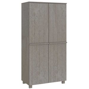 vidaXL Armario HAMAR madera maciza de pino gris claro 89x50x180 cm
