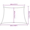 vidaXL Toldo de vela trapecio HDPE azul 160 g/m&sup2; 4/5x3 m