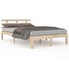 vidaXL Estructura de cama doble sin colch&oacute;n madera maciza 180x200 cm