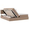 vidaXL Cama con almacenamiento Capuchino 180 x 200 cm Cuero sint&eacute;tico