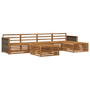 vidaXL Conjunto de sof&aacute;s de exterior 6 pcs Natural