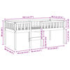 vidaXL Cama para ni&ntilde;os sin colch&oacute;n madera maciza pino blanca 90x190 cm