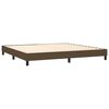 vidaXL Cama box spring con colch&oacute;n tela marr&oacute;n oscuro 200x200 cm