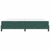vidaXL Cama tipo Box Spring con colch&oacute;n Verde oscuro 200 x 200 cm tela