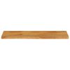 vidaXL Tablero de mesa borde natural madera maciza mango 110x20x2,5 cm