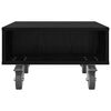 vidaXL Mesa Lateral con Ruedas Roble Negro 50,5 x 50 x 30 cm