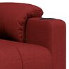 vidaXL Sillón de masaje eléctrico tela rojo tinto