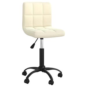 vidaXL Silla de comedor giratoria de terciopelo crema