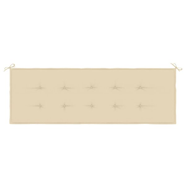 vidaXL Cojín de banco de jardín tela Oxford beige 150x50x4 cm