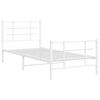 vidaXL Estructura cama sin colch&oacute;n con estribo metal blanco 90x200 cm