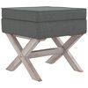 vidaXL Taburete con almacenaje tela gris oscuro 45x45x49 cm
