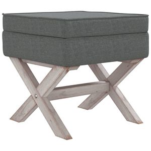 vidaXL Taburete con almacenaje tela gris oscuro 45x45x49 cm