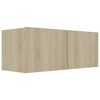 vidaXL Set muebles de sal&oacute;n TV 3 pzas madera ingenier&iacute;a roble Sonoma