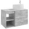 vidaXL Juego de muebles de ba&ntilde;o 2 uds. Gris Hormig&oacute;n