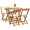 vidaXL Conjunto bistro 5 pcs Aceite Natural Madera de Acacia S&oacute;lida