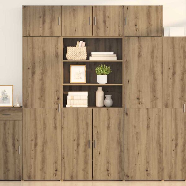 vidaXL Alacena Roble artesanal 80 x 42,5 x 185 cm Madera contrachapada