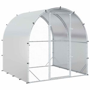 vidaXL Gallinero Plateado 200 x 200 x 200 cm Acero Galvanizado