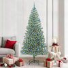 vidaXL &Aacute;rbol de Navidad Artificial Nevado con Luz LED Verde y 210 cm