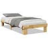 vidaXL Estructura de cama sin colchón 90x190 cm Madera maciza de roble