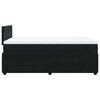 vidaXL Cama box spring con colch&oacute;n terciopelo negro 120x200 cm