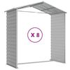 vidaXL Caseta de jard&iacute;n gris claro 191x725x198 cm acero galvanizado