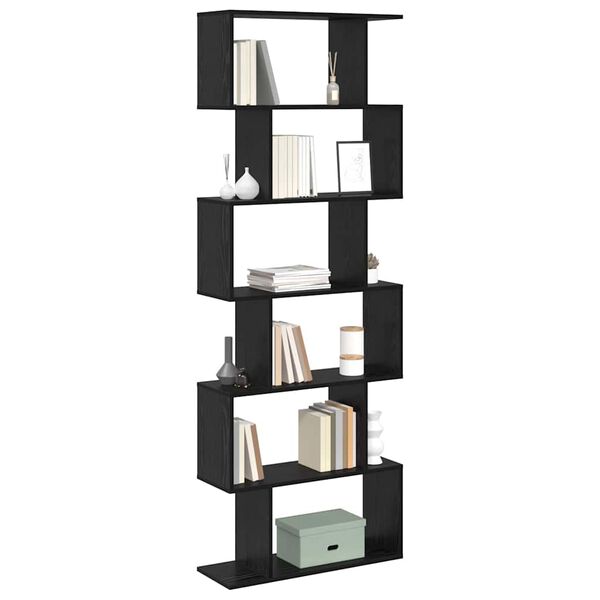 vidaXL Librer&iacute;a Roble Negro 70 x 24 x 193,5 cm Madera de ingenier&iacute;a