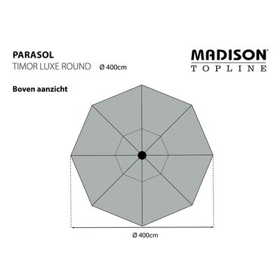 Madison Sombrilla Timor Luxe 400 cm gris PAC8P014