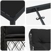 vidaXL Conjunto de Comedor de Jard&iacute;n 7 pcs Negro rat&aacute;n sint&eacute;tico
