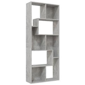 vidaXL Estanter&iacute;a madera contrachapada gris hormig&oacute;n 67x24x161 cm