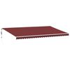 vidaXL Toldo retr&aacute;ctil autom&aacute;tico burdeos 600x350 cm