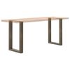 vidaXL Patas para mesa de comedor en forma de U (2 unidades, acero natural, 50 x 72-73 cm)