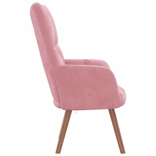 vidaXL Sillón de relax de terciopelo rosa