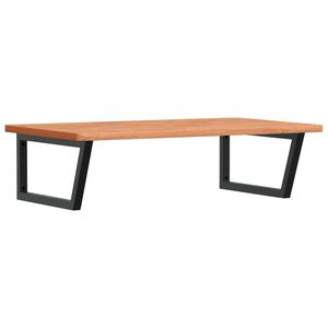 vidaXL Estante de lavabo de pared de acero y madera maciza de haya