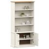 vidaXL Librería VIGO madera maciza de pino blanco 85x35x170 cm