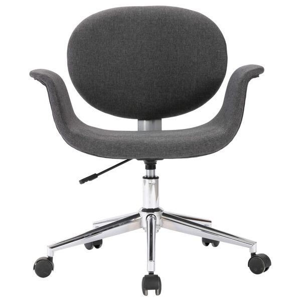vidaXL Silla de oficina giratoria de tela gris