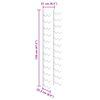 vidaXL Botelleros de pared para 48 botellas 2 unidades hierro negro