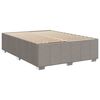 vidaXL Cama box spring con colch&oacute;n tela gris taupe 160x200 cm