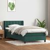 vidaXL Cama box spring con colch&oacute;n terciopelo verde oscuro 80x210 cm