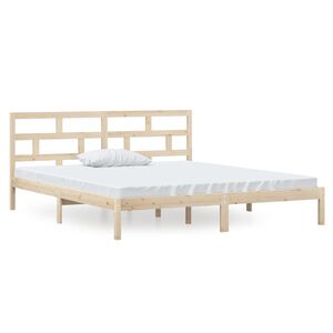vidaXL Estructura cama doble peque&ntilde;a madera maciza 135x190 cm