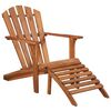 vidaXL Silla de jardín Adirondack con reposapiés madera acacia maciza